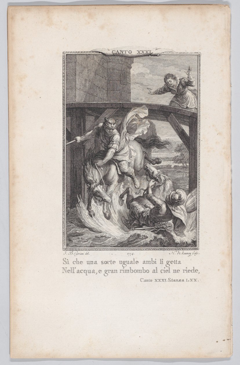 Canto 31, Estrofa 70, de Orlando Furioso de Nicolas de Launay