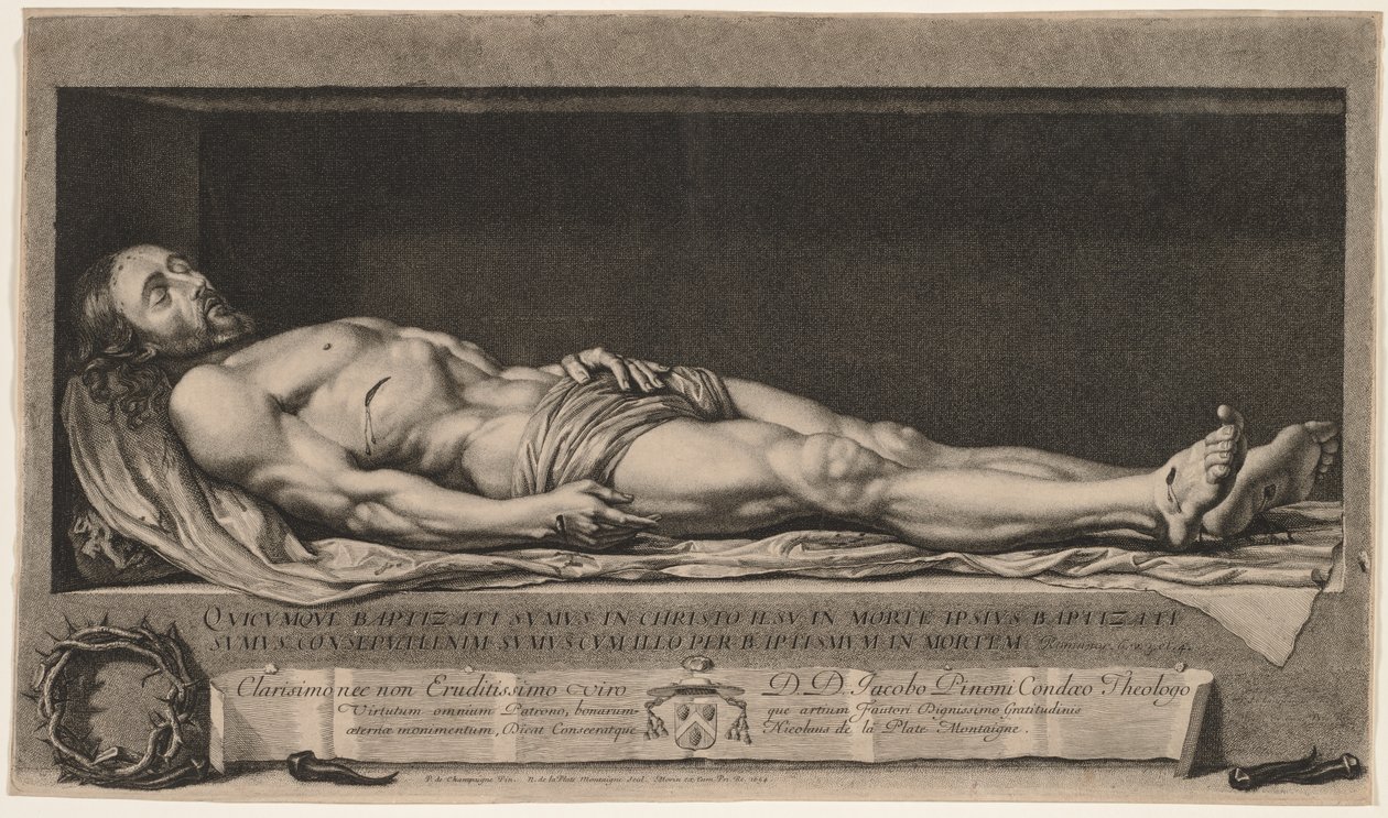 El Cuerpo de Cristo en el Sepulcro, 1654 de Nicolas de Platte Montagne