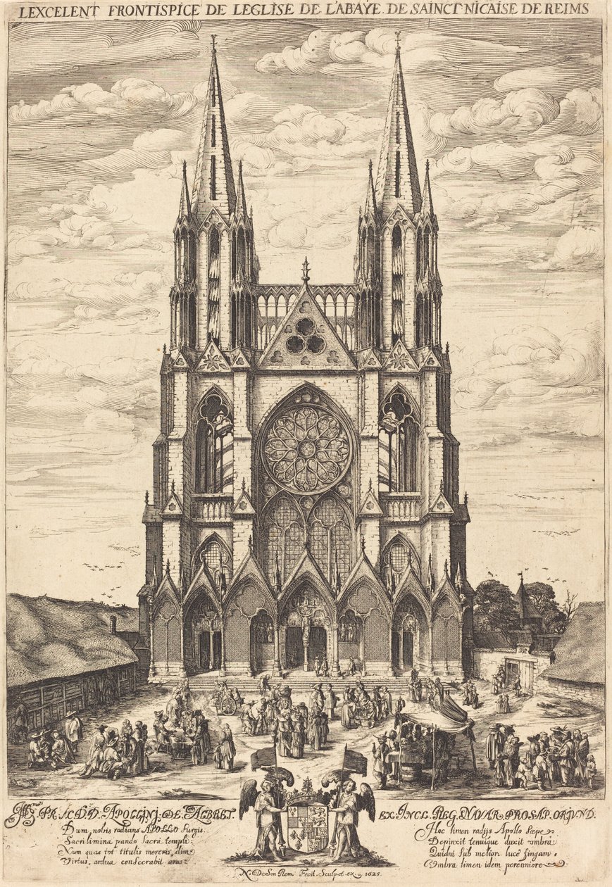 La fachada de la abadía de S. Nicaise de Reims de Nicolas de Son