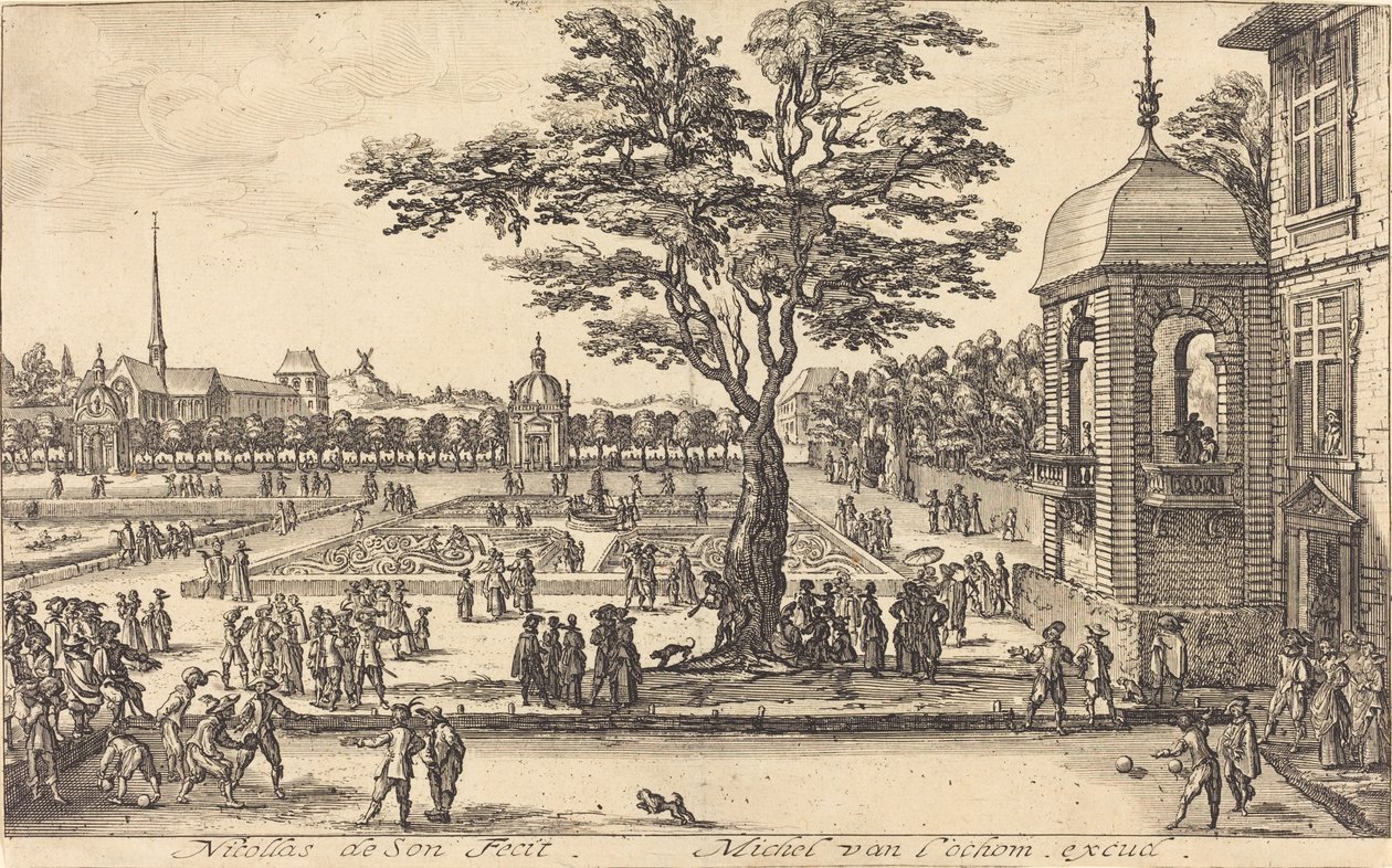 Vista de un jardín de Nicolas de Son