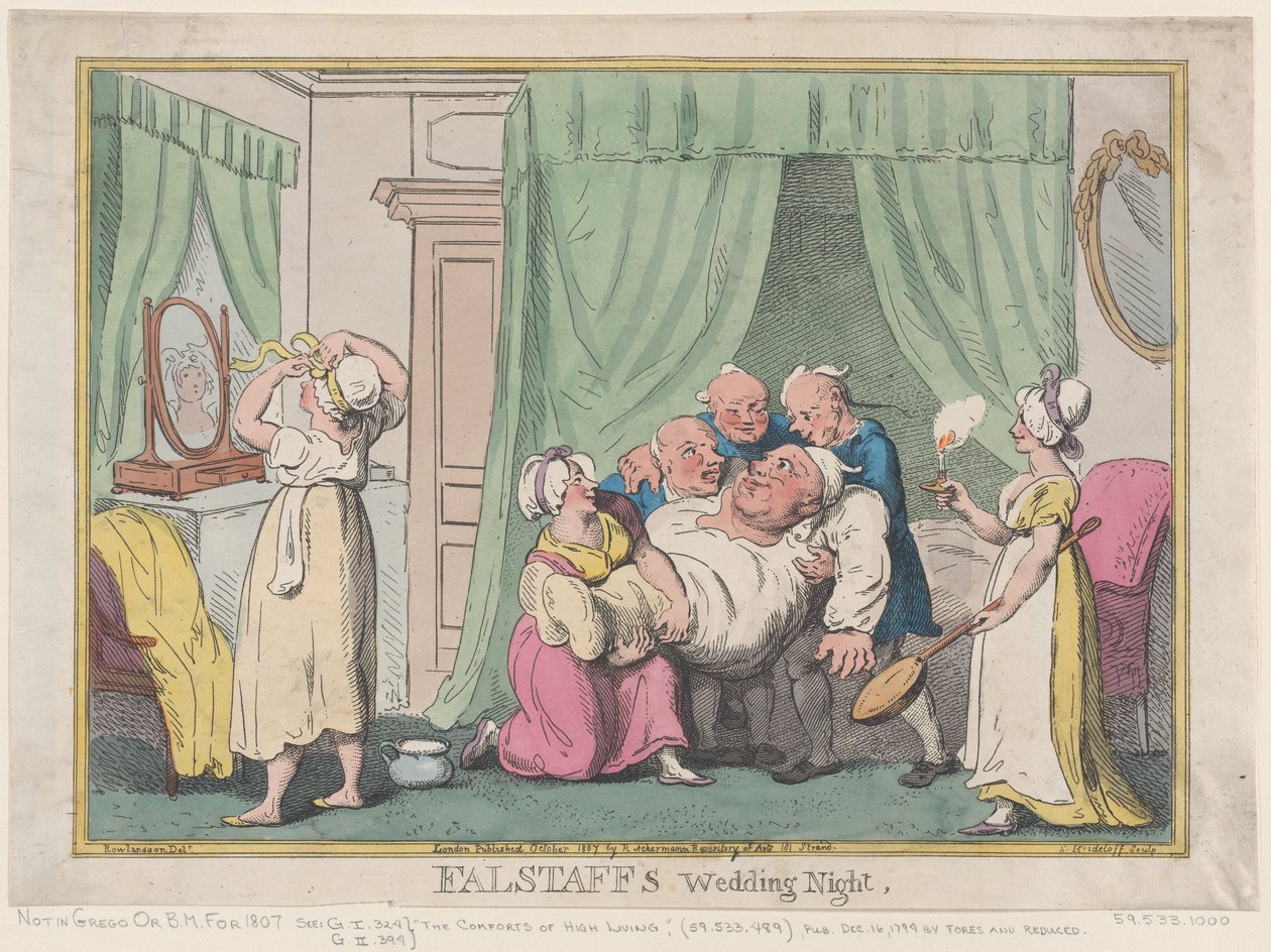 La noche de bodas de Falstaff, octubre 1807 de Nicolaus Heideloff