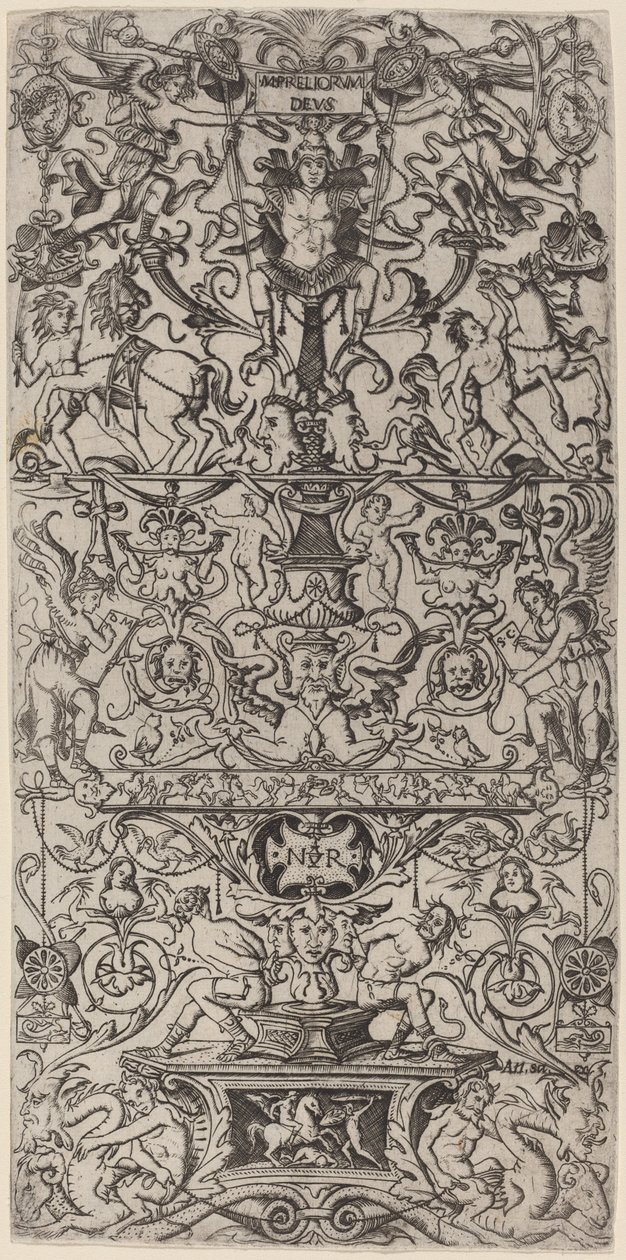 Panel de ornamento: Marte, dios de las batallas de Nicoletto da Modena