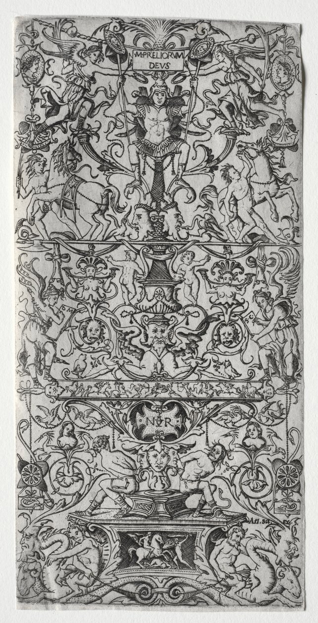 Panel de ornamento: Marte, dios de las batallas de Nicoletto da Modena