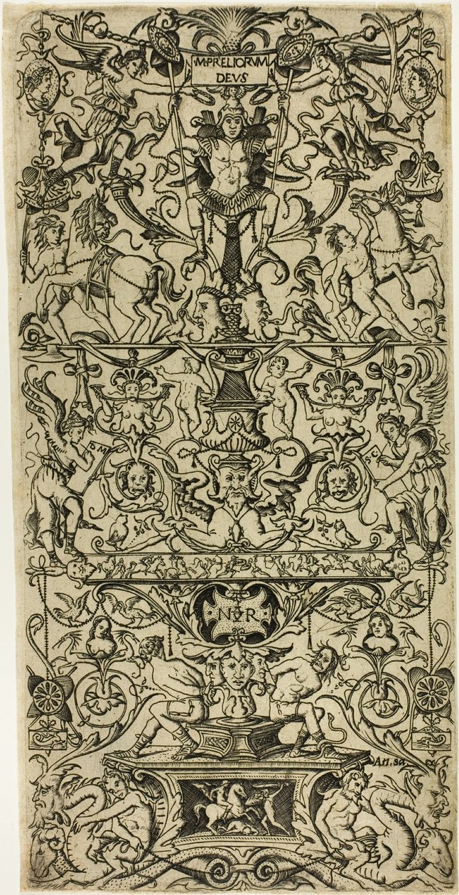 Panel de Ornamento con Marte, Dios de las Batallas de Nicoletto da Modena