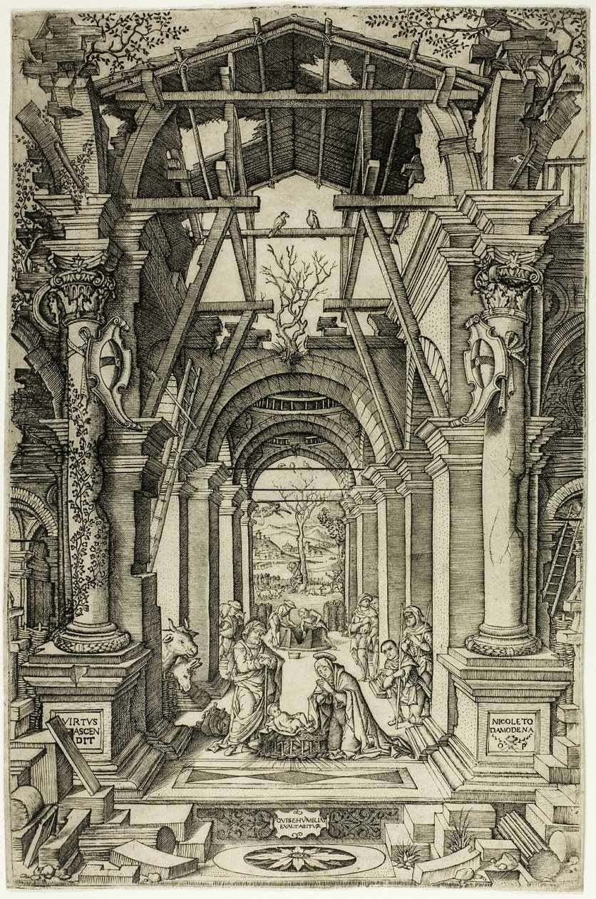La Natividad y la Adoración de los Pastores de Nicoletto da Modena