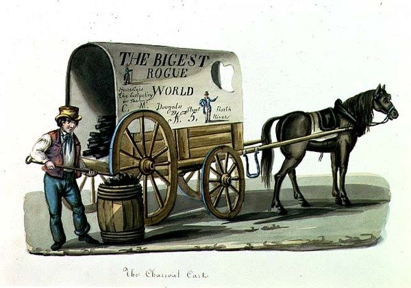 El carro de carbón, c.1840-44 de Nicolino Calyo