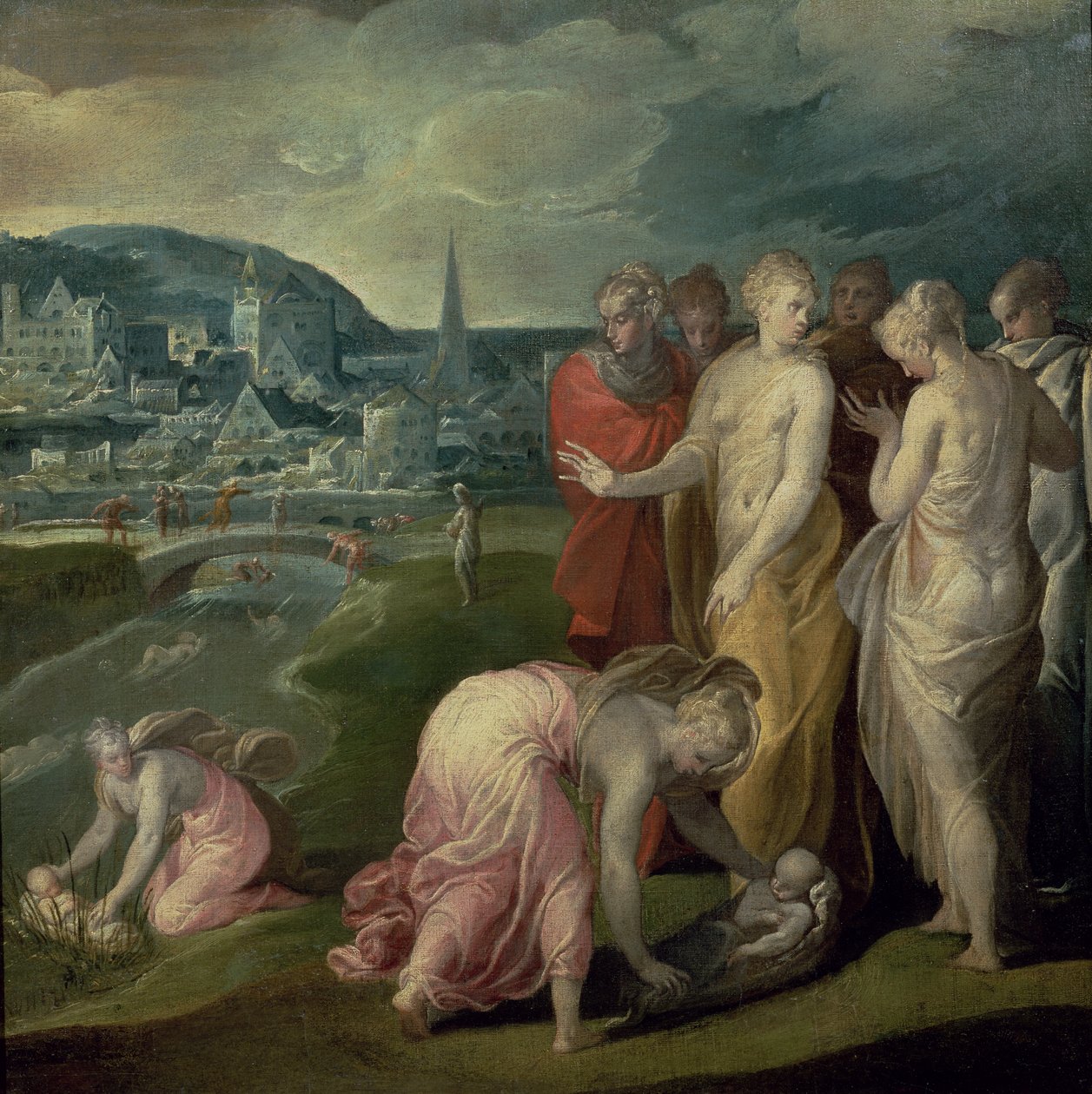 El Hallazgo de Moisés de Nicolo dell Abate