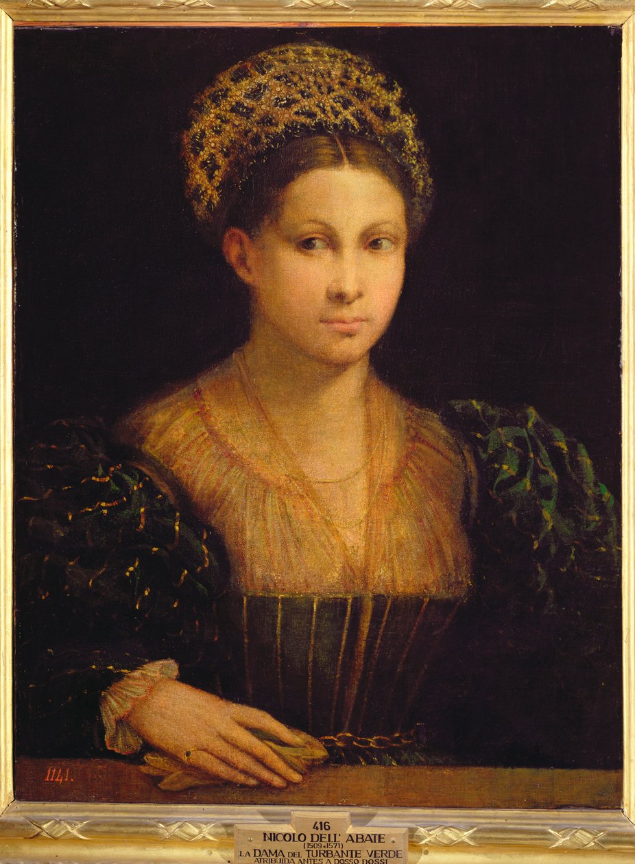 La Dama con el Turbante Verde de Nicolo dell Abate