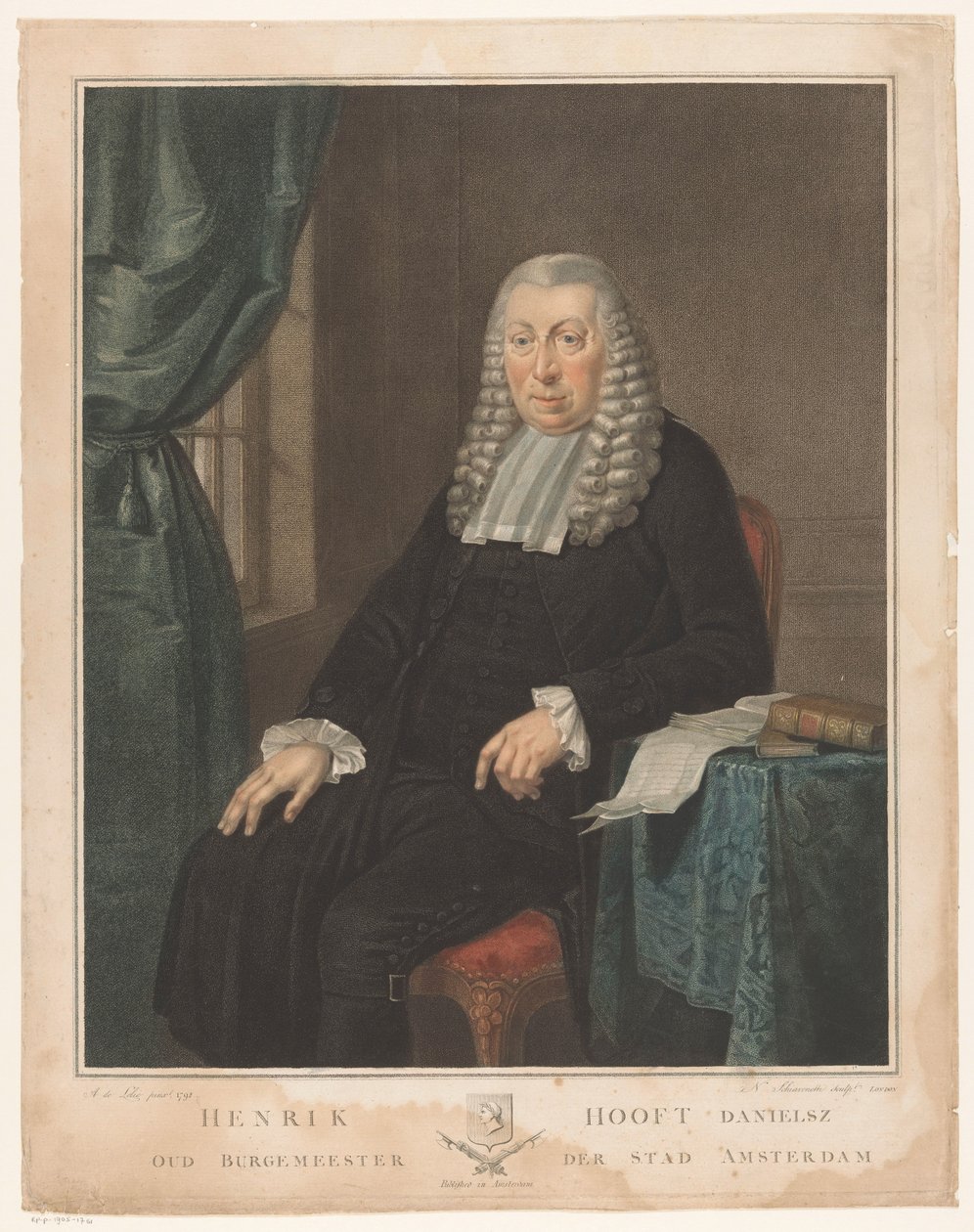 Retrato de Hendrik Danielsz. Hooft, alcalde de Ámsterdam de Nicolo Schiavonetti