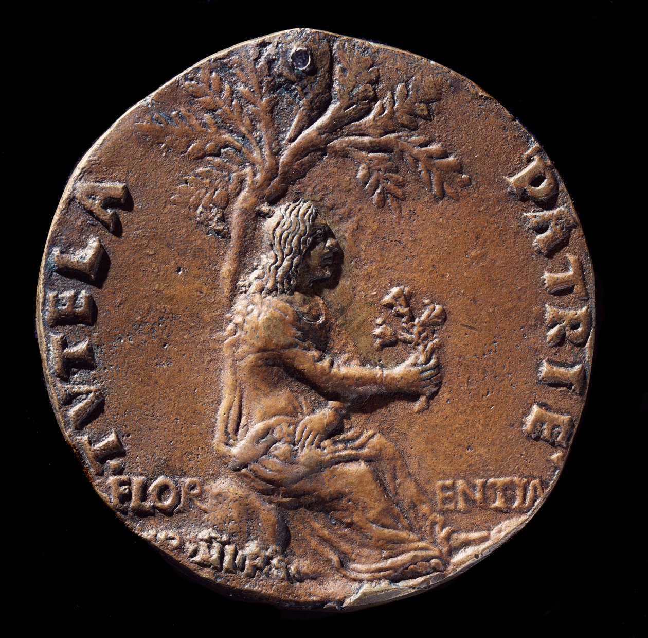 Medallón representando a Lorenzo de Médici, conocido como el Magnífico de Nicolo Spinelli