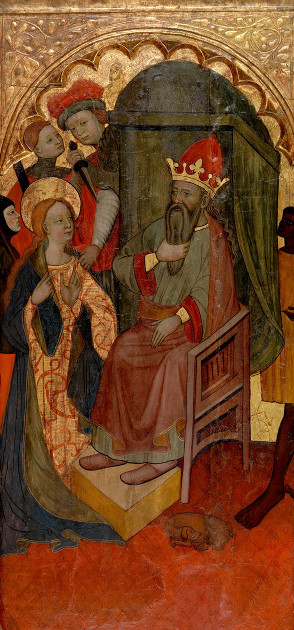 Santa Catalina de Alejandría ante el emperador romano de Nicolás Solano