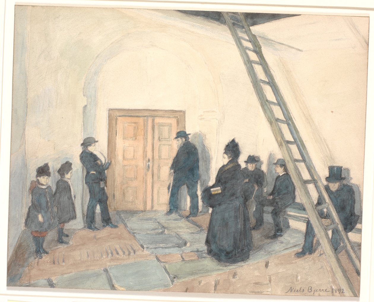 Desde el vestíbulo de una iglesia de pueblo de Niels Jakob Jakobsen Bjerre