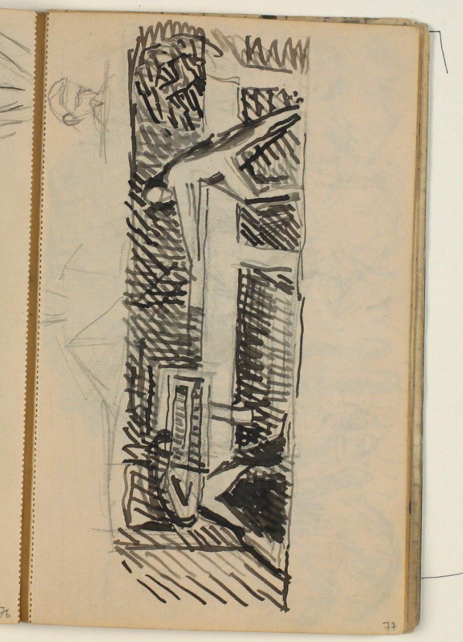 Composición de figuras - boceto para relieve sobre varios oficios? de Niels Larsen Stevns