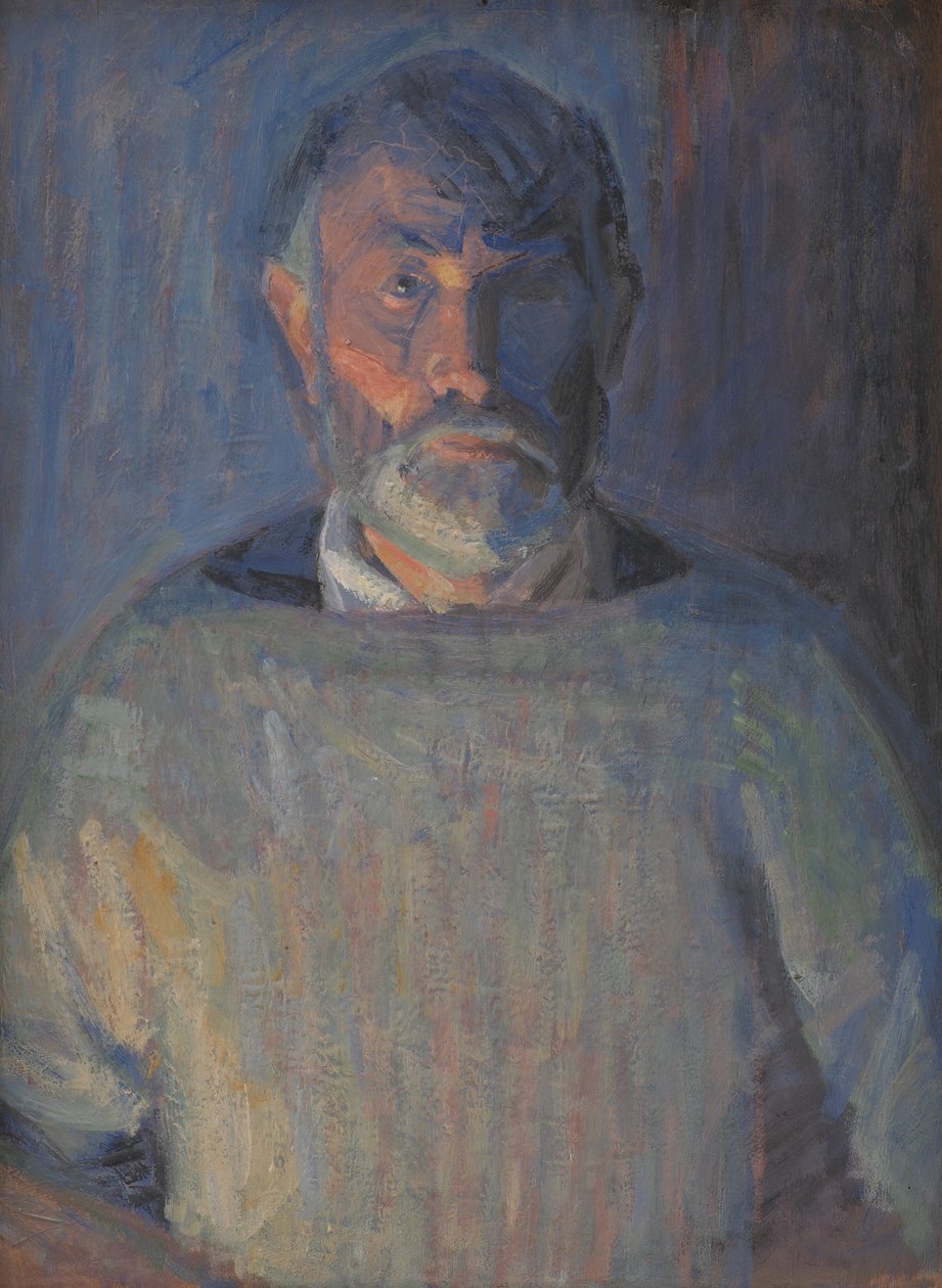 Retrato del artista. Luz de lámpara de Niels Larsen Stevns