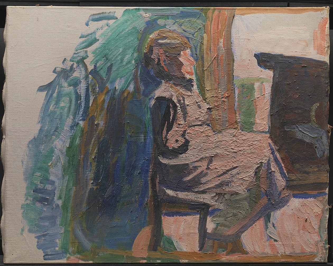 Figura sentada de Niels Larsen Stevns