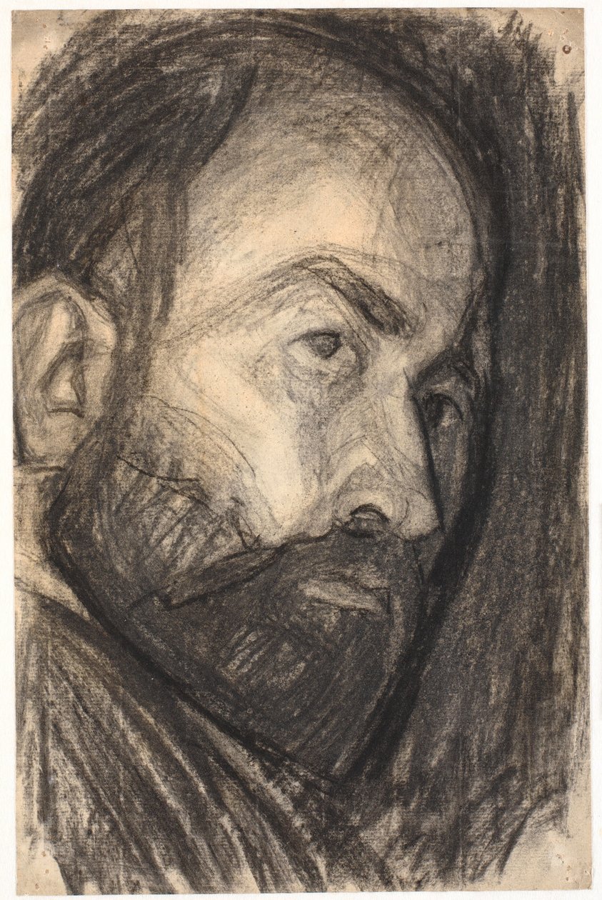 Autorretrato. Cabeza 3/4 perfil hacia la derecha de Niels Larsen Stevns