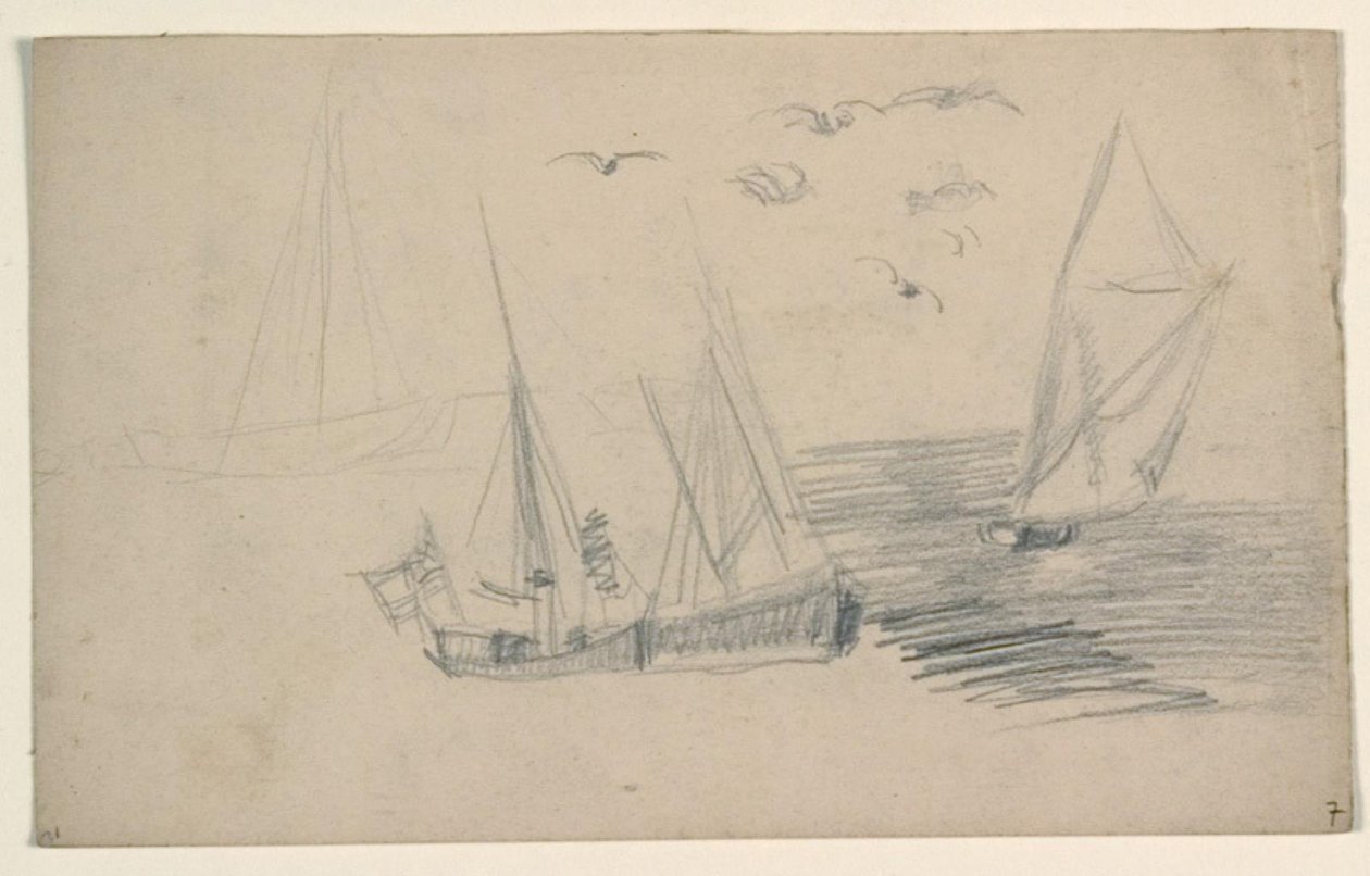 Bocetos de barcos de pesca de Niels Larsen Stevns