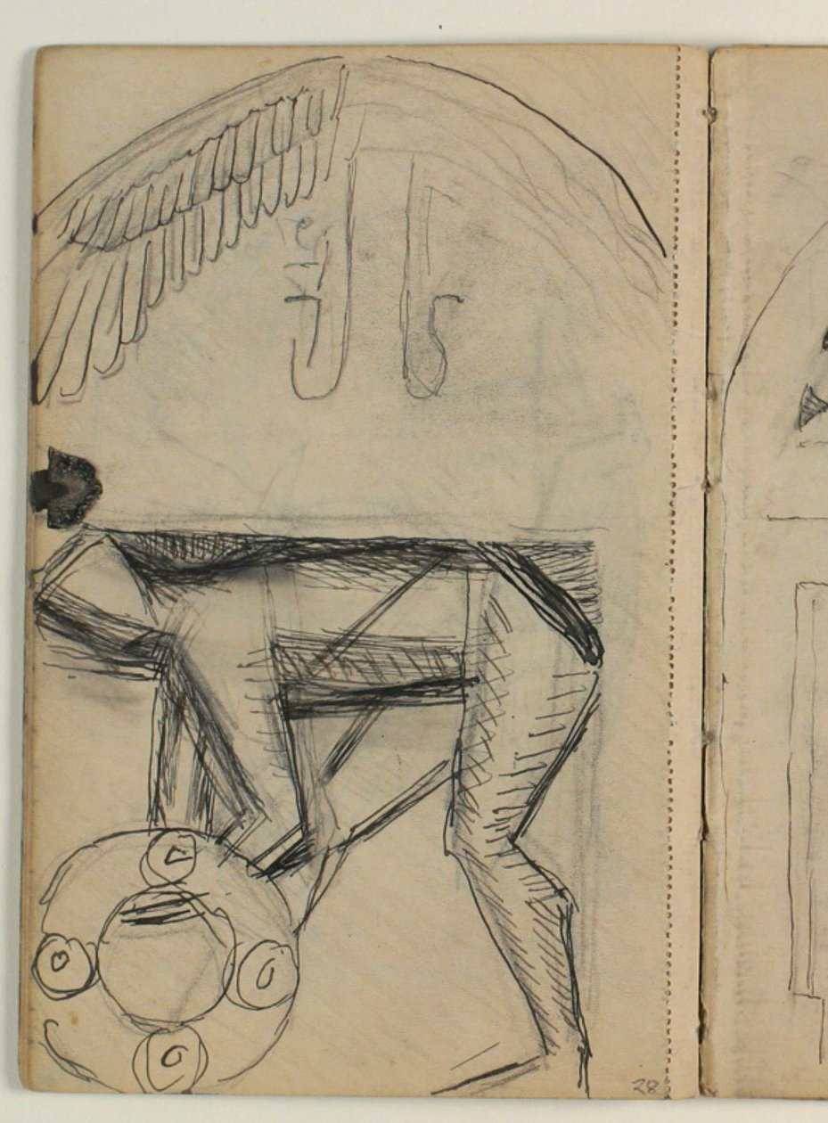 Boceto para la tumba de Poul S. Christiansen de Niels Larsen Stevns