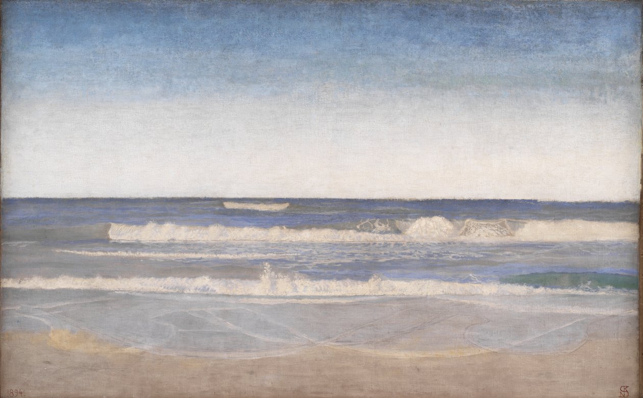 Fuertes Olas en la Costa Oeste de Jutlandia de Niels Skovgaard