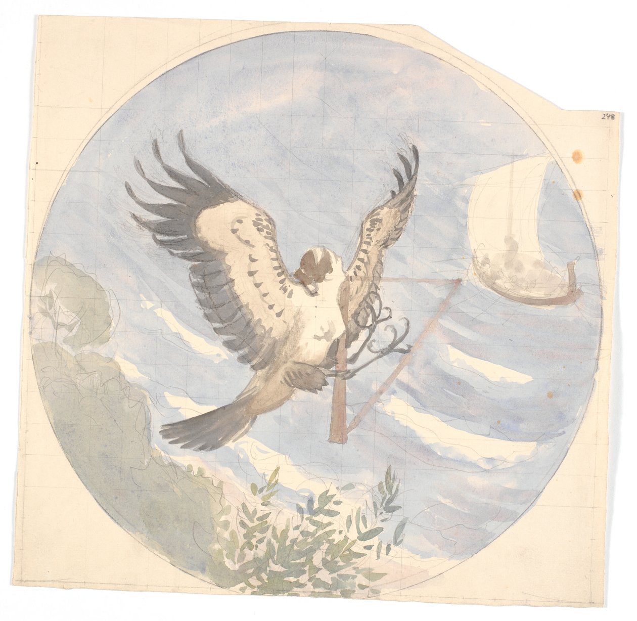 Ulises navegando más allá de la isla de las sirenas de Niels Skovgaard