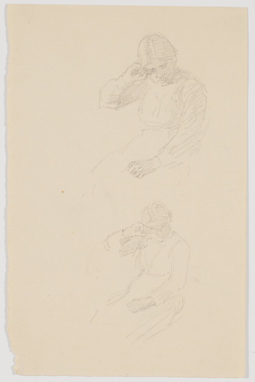 Dos estudios de una joven sentada de Niels Skovgaard