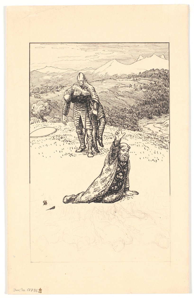 La muerte del arzobispo Turpin de Niels Skovgaard