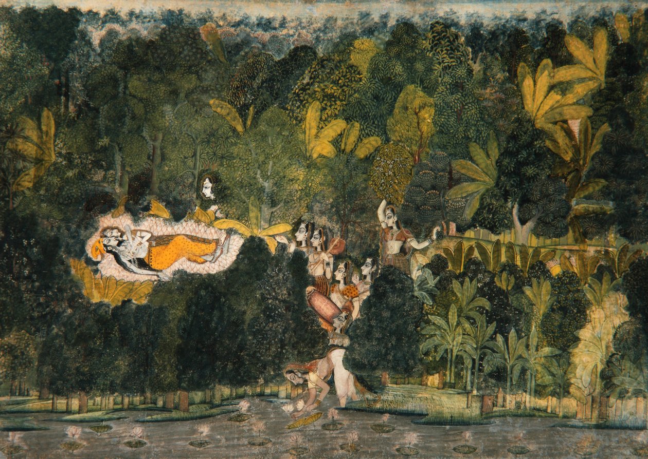 El cenador de la pasión tranquila, c.1750 de Nihal Chand