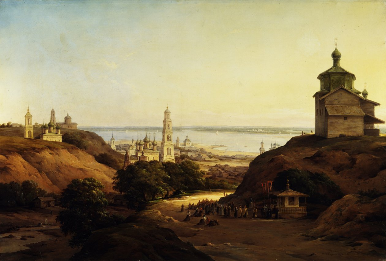 Vista de Yuryev-Povolzhsky, 1851 de Nikanor Grigoryevich Chernetsov