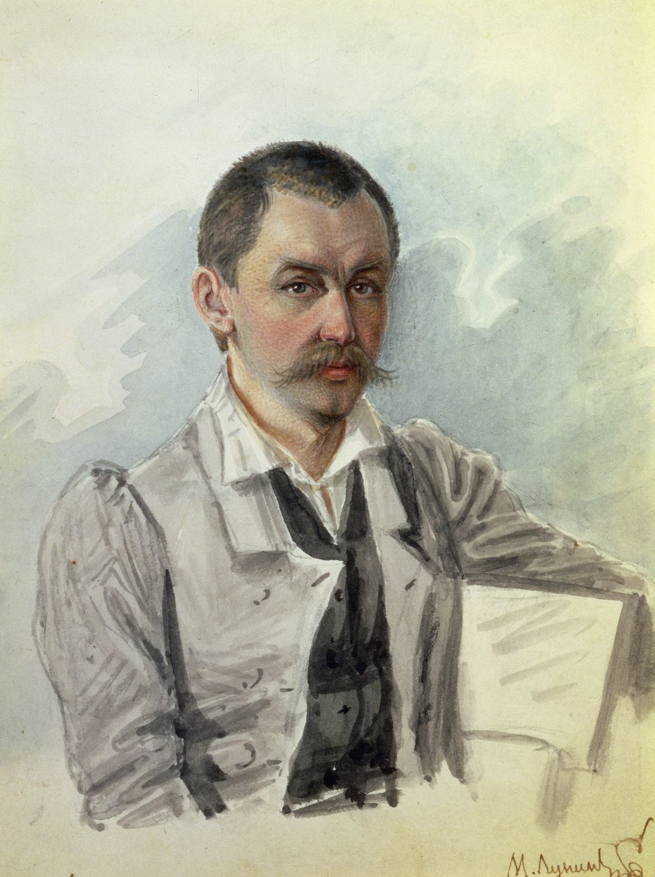 Retrato de M. Lunin (1787-1845) Prisión de Pedro, 1836 de Nikolai Alexandrovich Bestuzhev