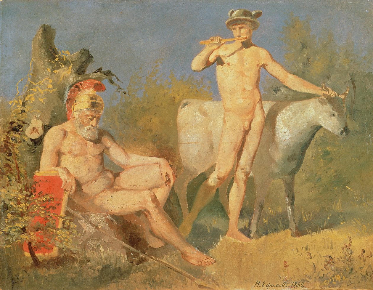 Mercurio y Argos, 1862 de Nikolai Efimovich Efimov