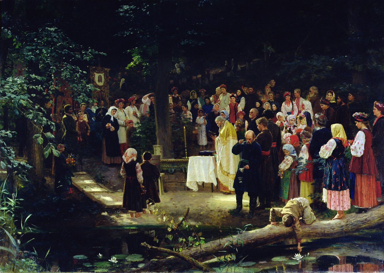 Fiesta de la Transfiguración de Nuestro Señor en Ucrania de Nikolai K. Bodarevski