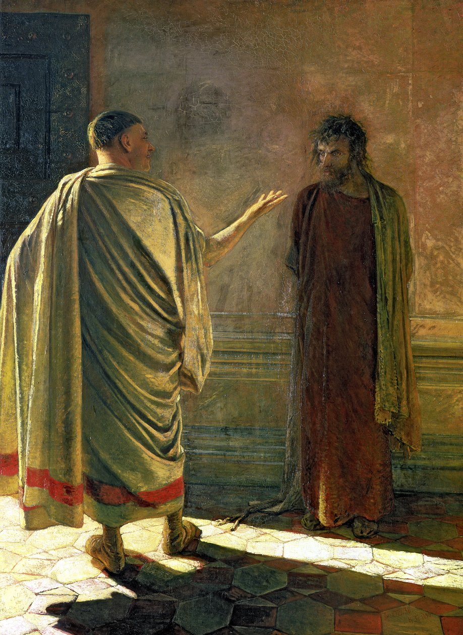 ¿Qué es la verdad? (Cristo y Pilato) 1890 de Nikolai Nikolaevich Ge