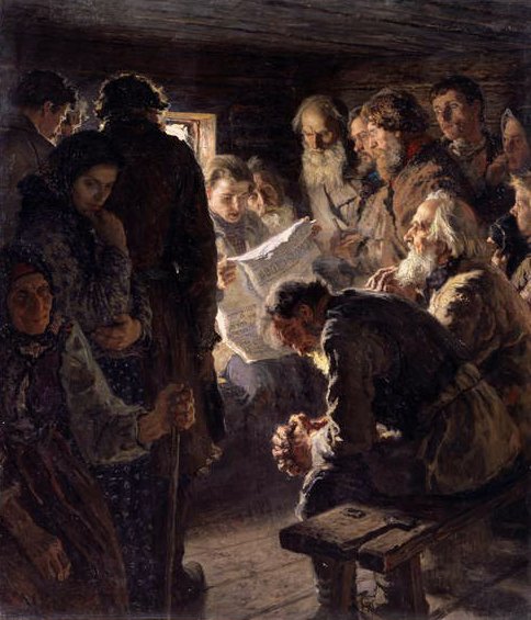 Noticias de la guerra, 1905 de Nikolai Petrovich Bogdanov Belsky