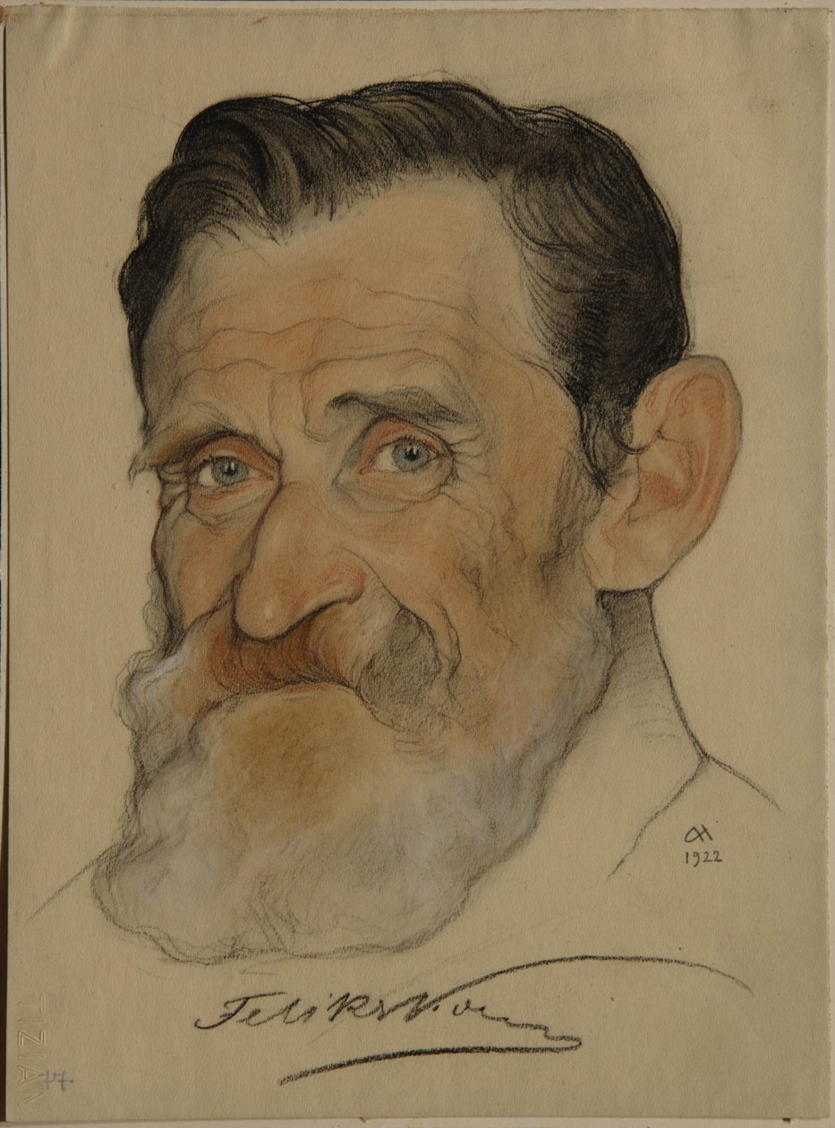 Retrato de Feliks Yakovlevich Kon 1864-1941, 1922 de Nikolai Andreevich Andreev