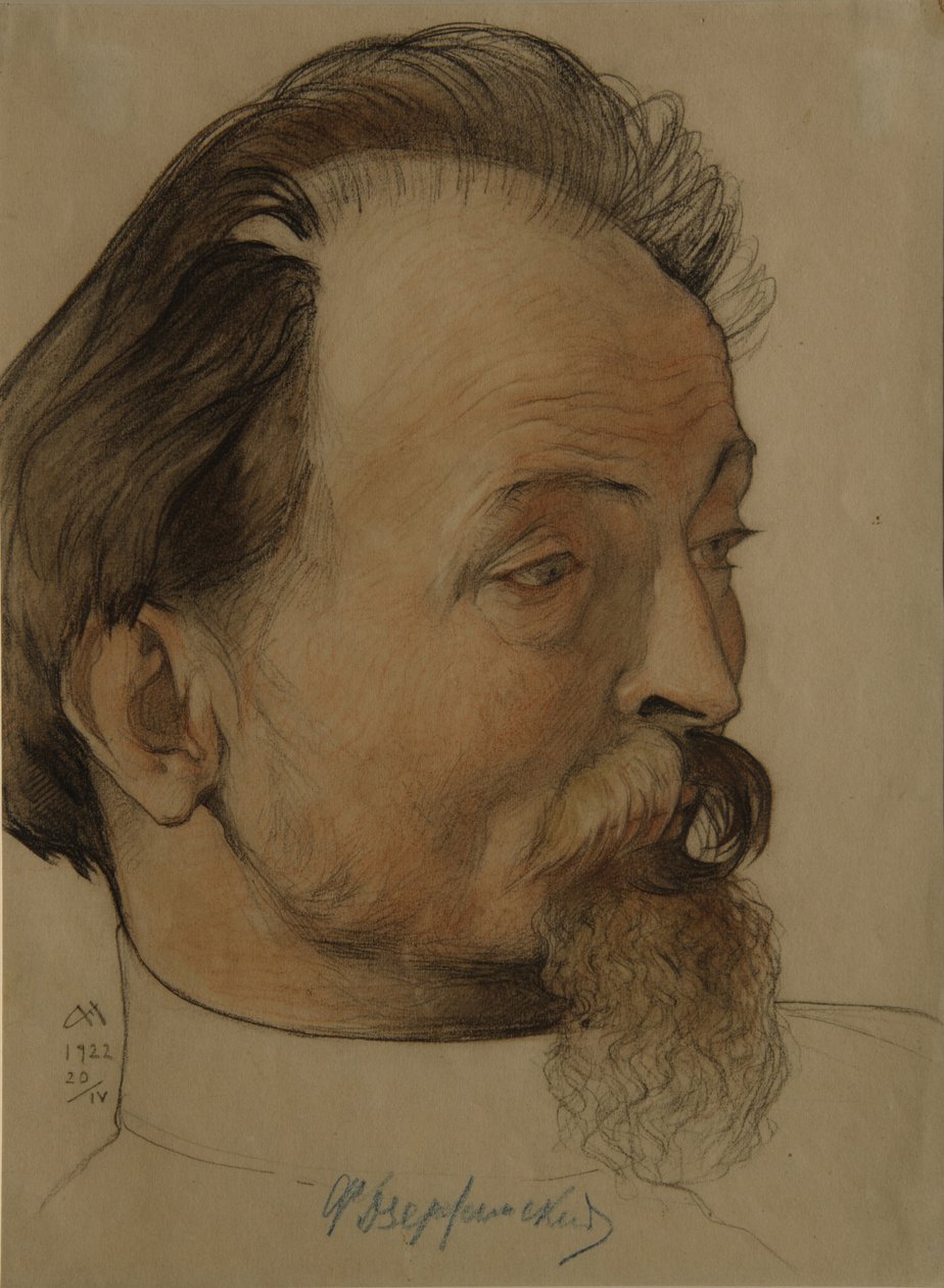 Retrato del político Félix E. Dzerzhinsky 1877-1926, presidente de la Cheka, 1922 de Nikolai Andreevich Andreev
