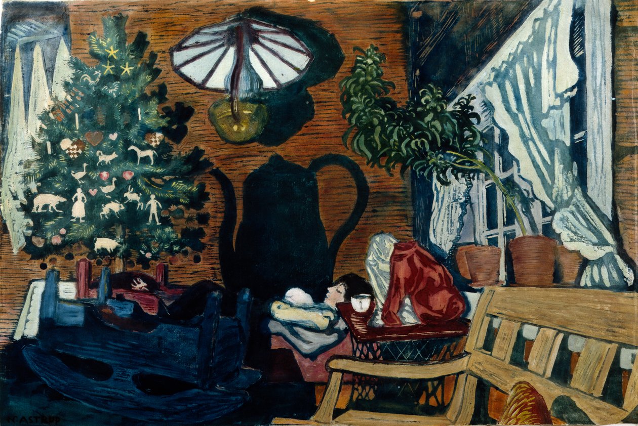 Navidad en Sandalsstrand de Nikolai Astrup