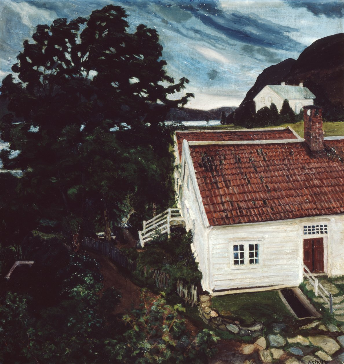 Jolster, vicaría nueva y vieja de Nikolai Astrup