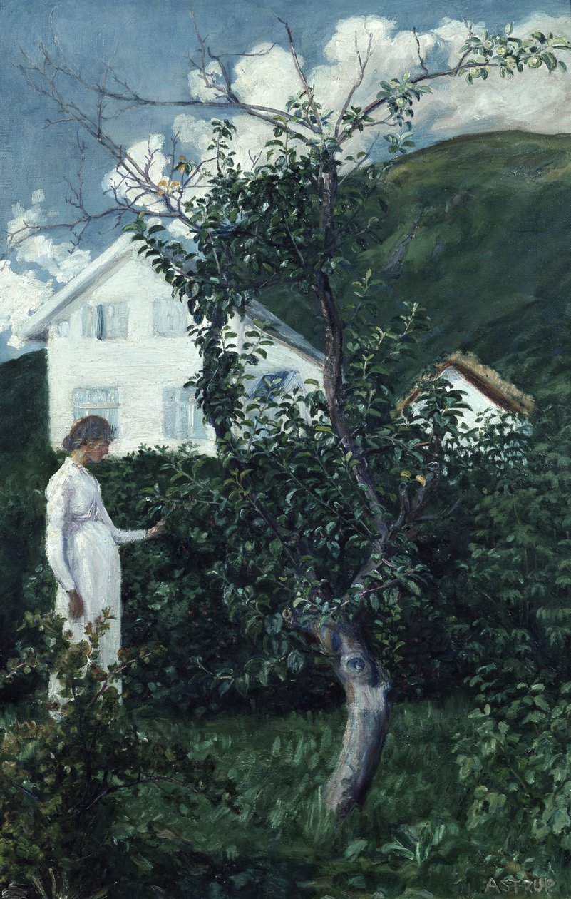Últimos días de verano, c.1911 (óleo sobre lienzo) de Nikolai Astrup