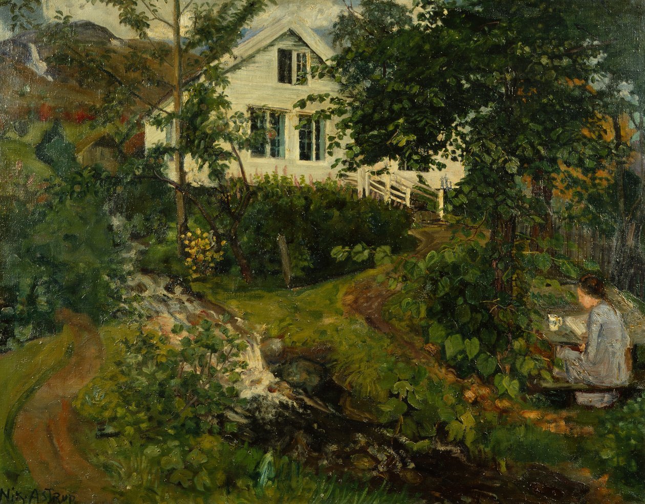 La Vieja Vicaría, antes de 1908 (óleo sobre lienzo) de Nikolai Astrup