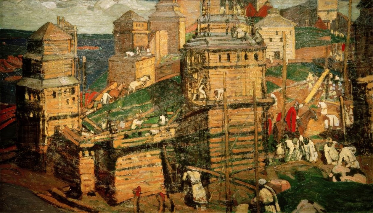 Construcción de una ciudad de Nikolai Konstantinowitsch Roerich