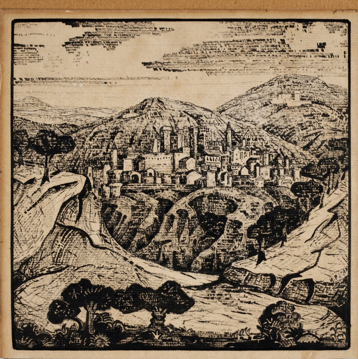 Ilustración para los Poemas Italianos de Alexander Blok, 1907 de Nikolai Konstantinowitsch Roerich