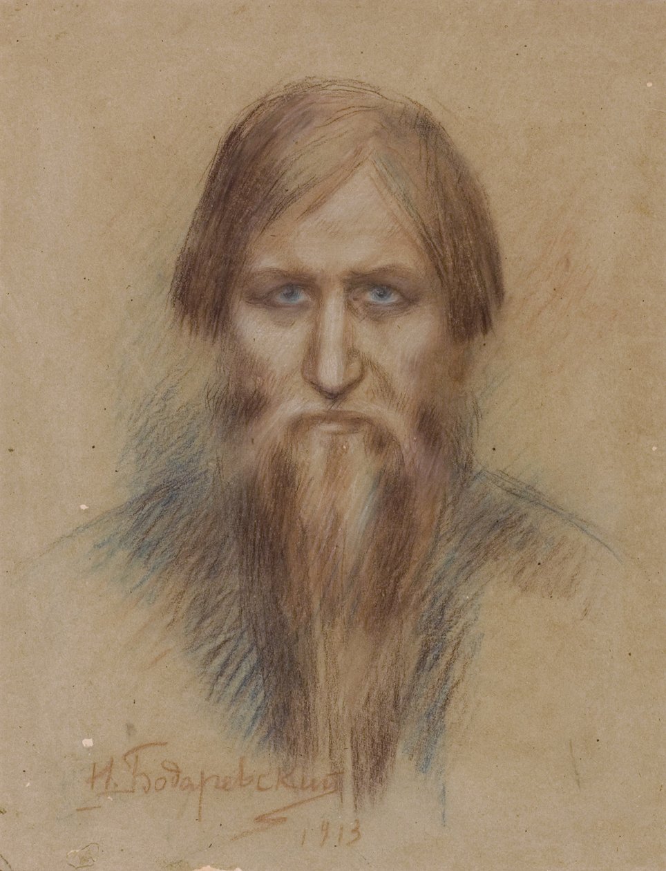 Retrato del místico ruso Grigory Rasputin 1869-1916, 1913 de Nikolai Kornilovich Bodarevsky