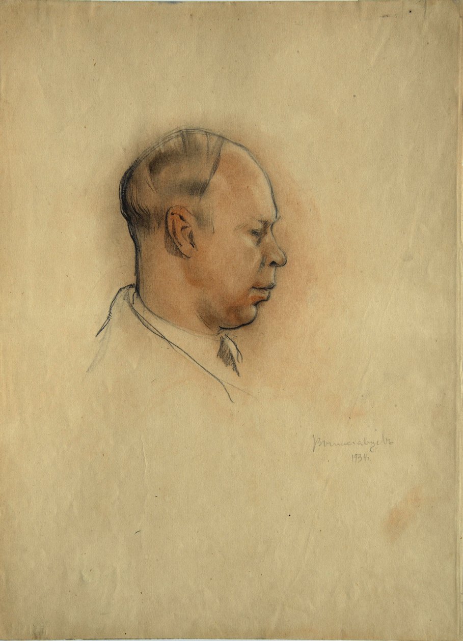 Retrato del compositor Sergei Prokofiev (1891-1953) de Nikolai Nikolayevich Vysheslavtsev