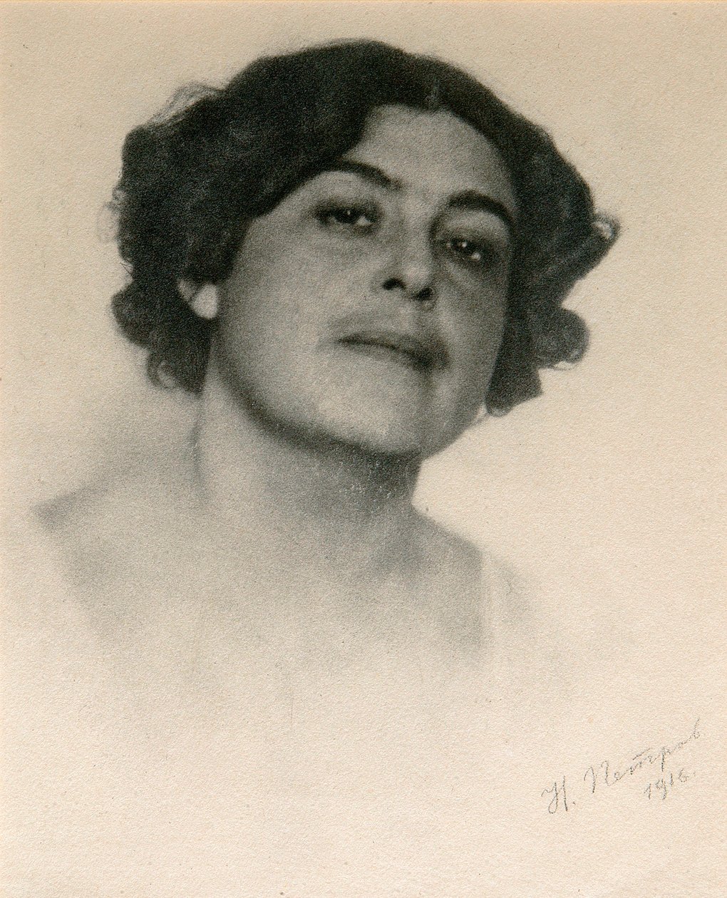 Retrato de la actriz rusa Voronets de Nikolai Petrov