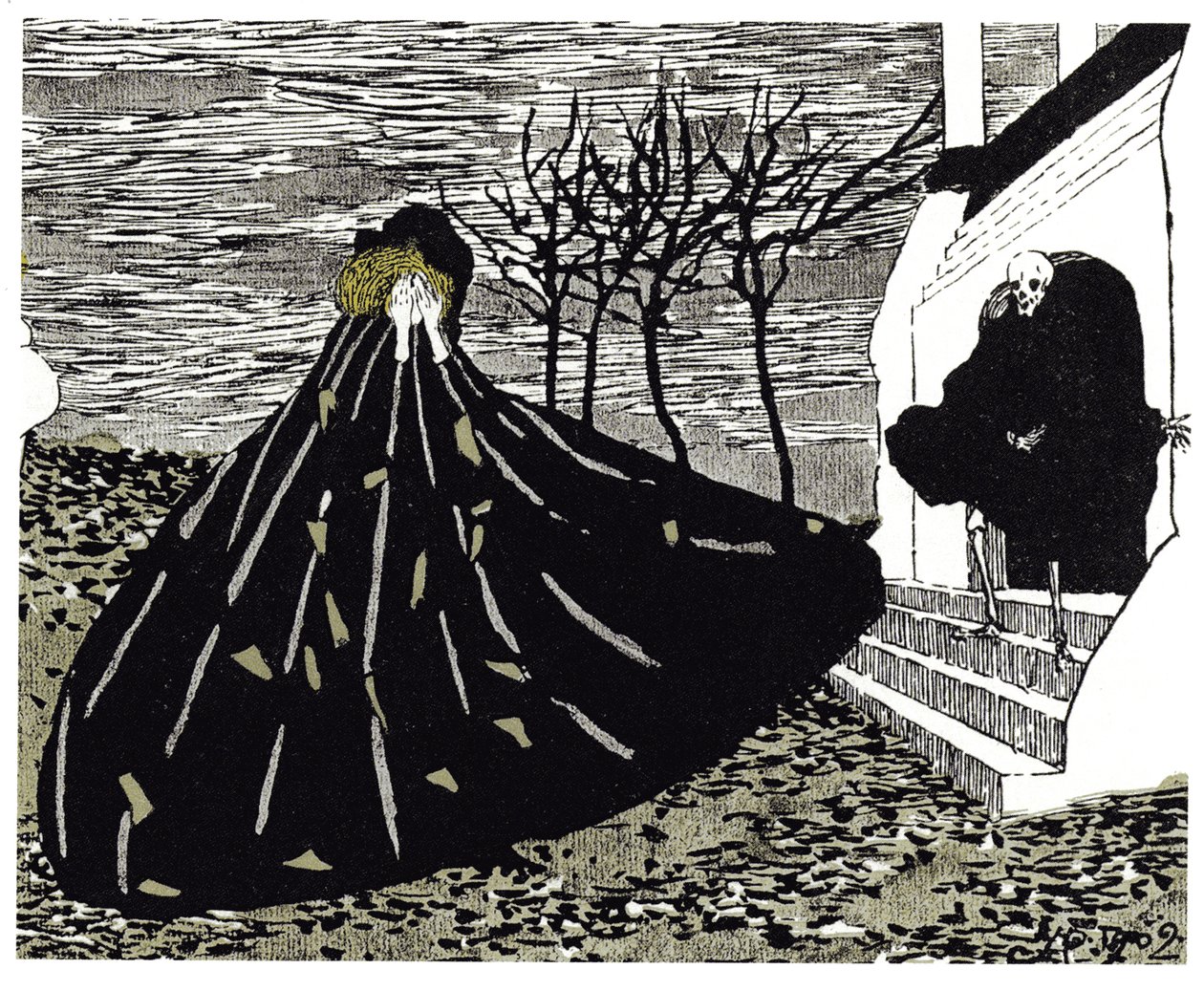 Ilustración de otoño para la revista Mir Iskusstva, 1902 de Nikolai Petrovich Feofilaktov