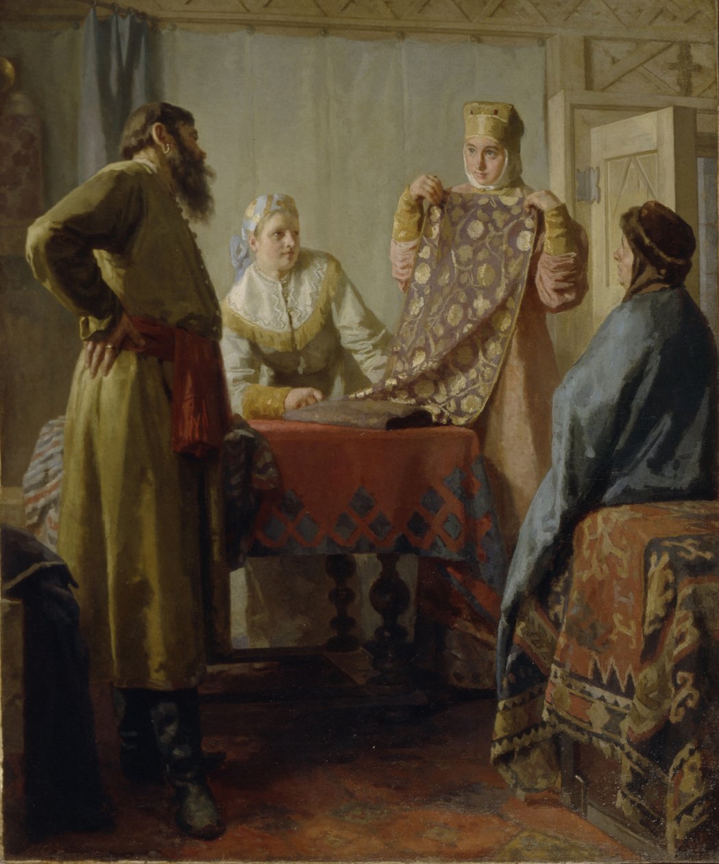 Escena de la vida cotidiana del siglo XVII, mediados del siglo XIX de Nikolai Vasilyevich Nevrev