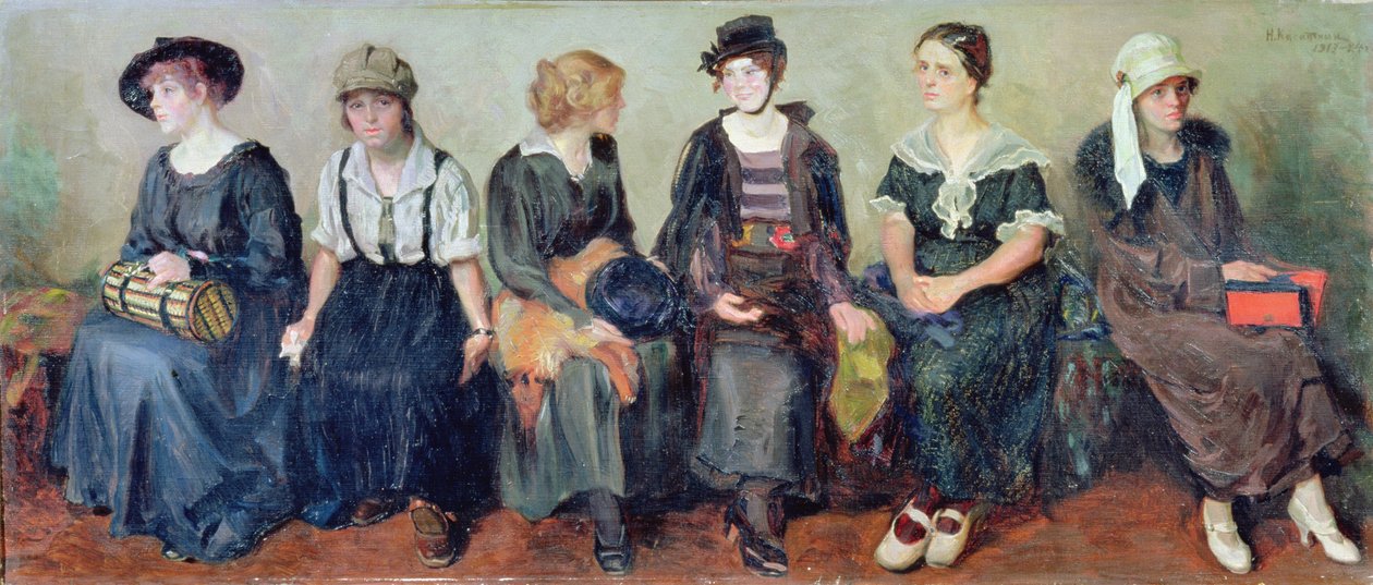 Grupo de actores, 1913-24 de Nikolaj Alekseevich Kasatkin