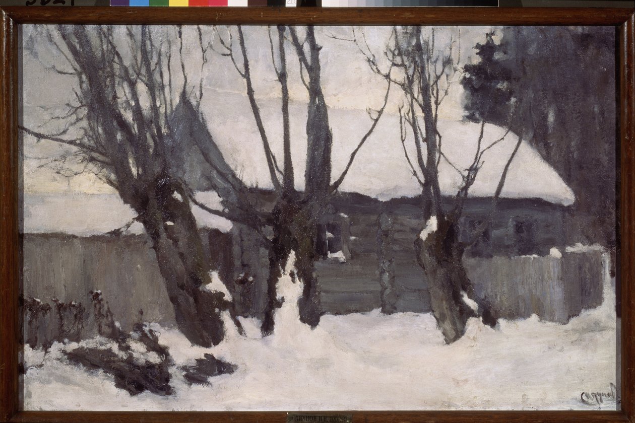 Hiver. Pintura de Nikolay Nikolevich Sapunov (Sapunov) (1880-1912), huile sir toile de Nikolaj Nikolaevic Sapunov