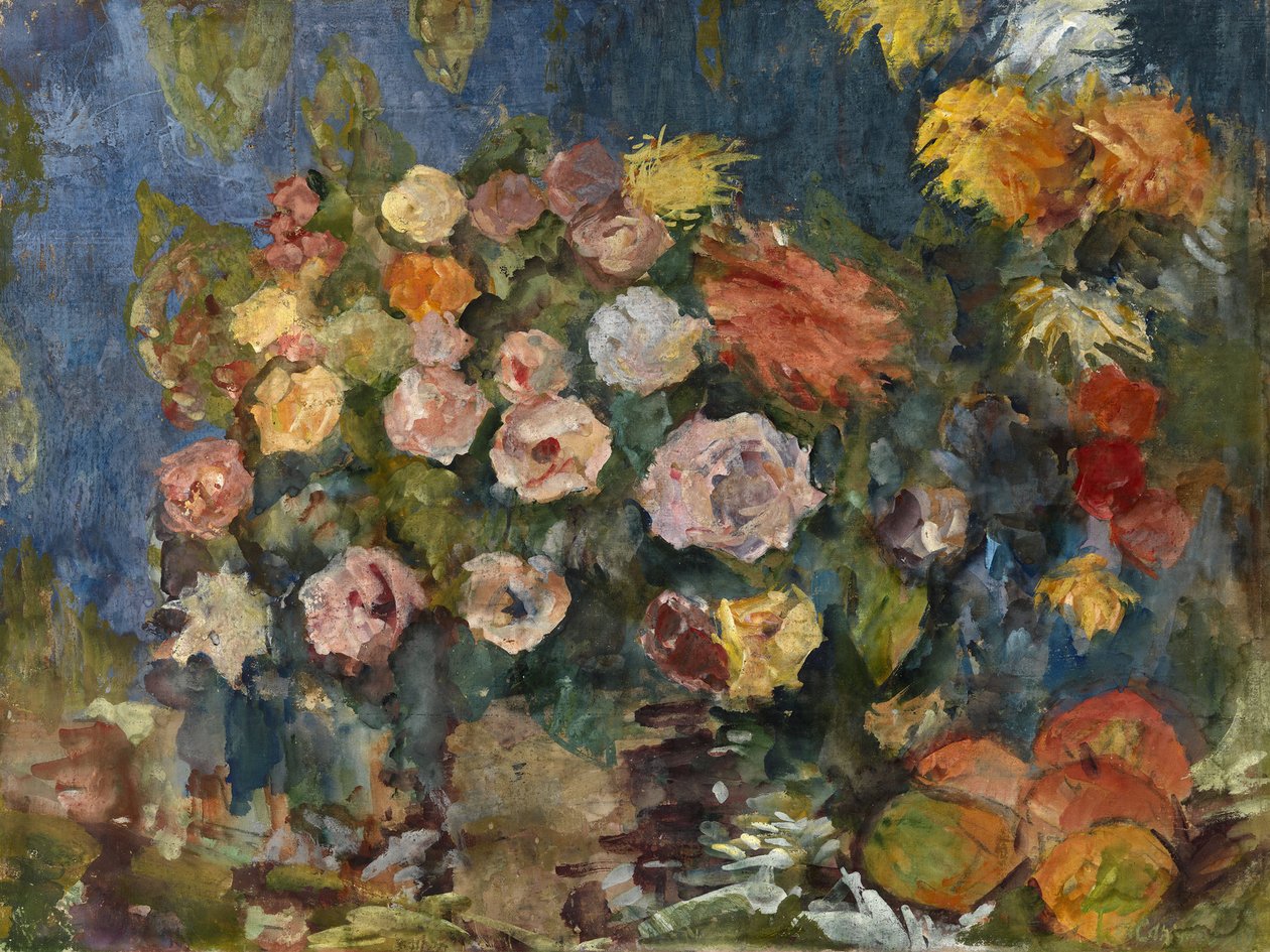 Naturaleza muerta con flores y frutas, 1907 de Nikolaj Nikolaevic Sapunov