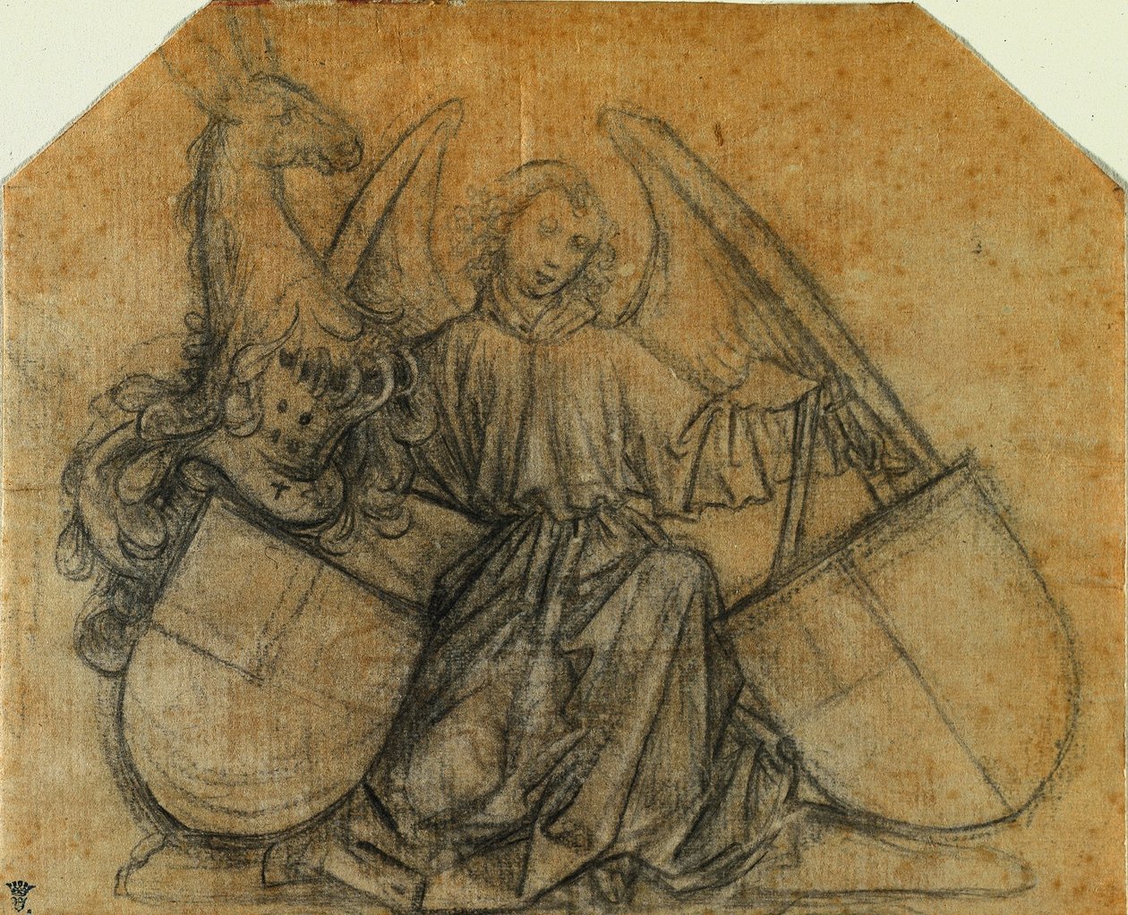 Un Ángel Sosteniendo Dos Escudos de Nikolaus Gerhaert von Leyden